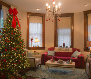 Christmas tree, parlor, Rockhaven B&B, Harpers Ferry